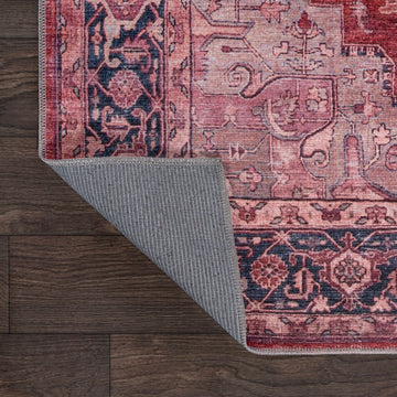 Maris Ornate Medallion Washable Area Rug